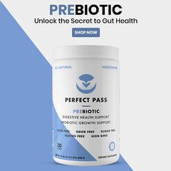 PERFECT PASS Prebiotic PHGG Partially Hydrolyzed Guar Gum 210g Powder
