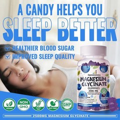 Magnesium Glycinate Gummies 2500mg – Sugar Free Magnesium Potassium Supplement w