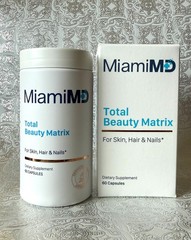 MiamiMD Total Beauty Matrix Dietary Supplements for Hair, Skin & Nails EXP.05/27