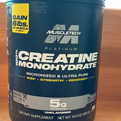 MuscleTech Platinum Micronized Ultra Pure Creatine Powder Unflavored 14.11oz