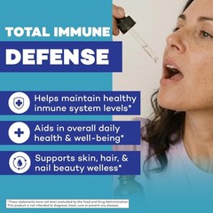 Immune Support Liquid Supplement Elderberry Turmeric Curcumin Echinacea Zinc