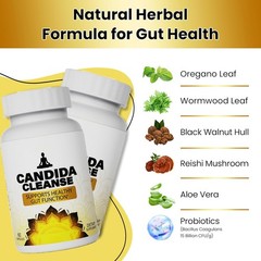 Candida Cleanse Gut & Colon Support 60 Capsules For Women & Men – US
