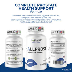 HALLPROST – Inflamed Prostate – Prostatitis – BPH – Urinary Function – 60 Cap
