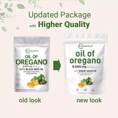 2 Oil 1 in of Oregano & Black Seed Softgels Count with Carvacrol,Immune Supports