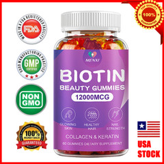 Biotin and Collagen Gummy Vitamins for Hair, Skin, and Nails – Extra Strength