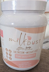 MILK DUST Protein Powder 1.45 lb Lactation Powder for Nursing Moms Fudge Brownie