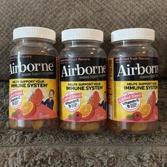 3X Airborne 750mg Vitamin C Immune Support Gummies Assorted Fruit 63ct ct 03/27