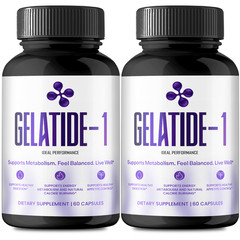 Gelatide Capsules Official Gelatide-1 Supplement Pills Maximum Strength (2 Pack)