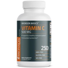 Bronson Vitamin C 500 mg Immune Support, 250 Tablets
