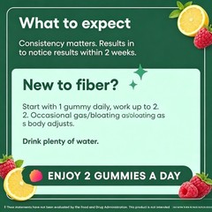 NEW Choice Fiber Gummies for Digestive Health & Regularity – Raspberry Flavor