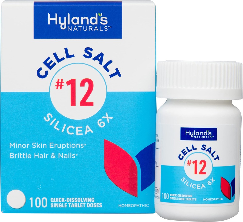 Hyland’s No. 12 Cell Salt Silicea 6X Tablets, 100 Count (Pack of 1), Multi