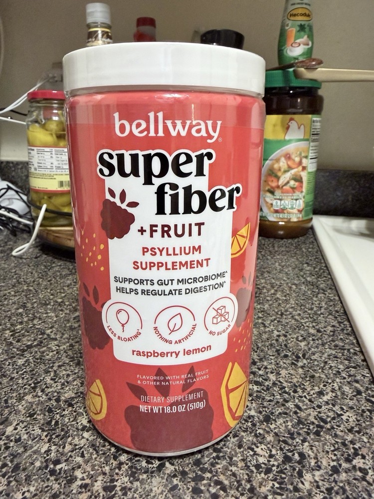 NEW Bellway Super Fiber+Fruit Psyllium Supplement Flavor Raspberry LemonBB092326