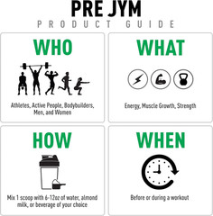 Pre JYM Strawberry Kiwi Pre Workout Powder – Bcaas, Nootropics, Creatine HCI, Ci