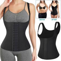 Women’s Sports Sauna Sweat Waist Trainer Vest Zipper Gym Slimming Body Shaper US