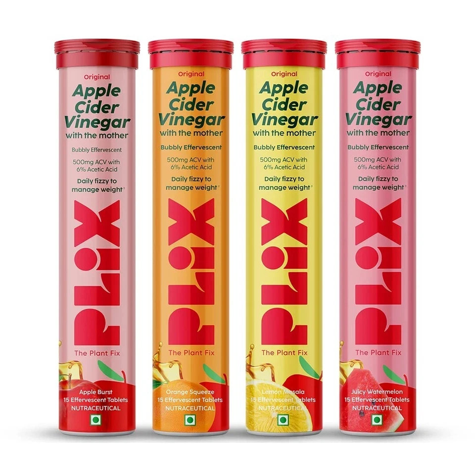 PLIX Apple Cider Vinegar Effervescent Tablet for Weight Loss – Multipack