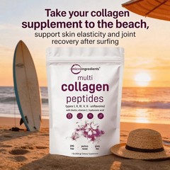 Multi Collagen Peptides Powder 5 Types | Hyaluronic Acid, Biotin & Vitamin C