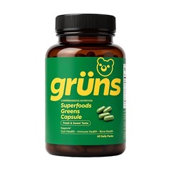 Gruns Superfoods Green Capsule 60 Count Dietary Health Supplements