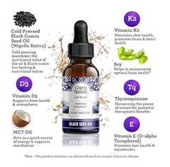 GuruNanda Black Seed Oil Cold-Pressed Nigella Sativa – Rich in Vitamin D3 500…