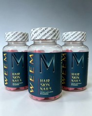 3 Packs WEEM Hair Skin and Nails Gummies, Vegan biotin Vitamins, Healthy Hair