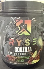 RYSE GODZILLA PRE-WORKOUT CHERRY LIMEADE, 40/20 SERVINGS Exp 11/2027