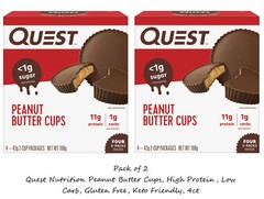 Quest Nutrition Peanut Butter Cups, High Protein, Low Carb, Gluten Free x 8 ct