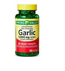 Spring Valley Odor-Controlled Garlic Softgels 1,000 mg 120 Count