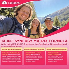 Lilicare Methyl B12 P5P For Women Men – B Complex Adult B2 B6 Omega 3