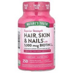 2 X Nature’s Truth, Hair, Skin & Nails with Biotin, Superior Strength, 250 Rapi