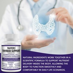 Thyroid Support With Iodine Boost Energy Metabolism Weight Loss 120 Capsules