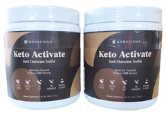2 Pack KETO ACTIVATE Konscious DARK CHOCOLATE TRUFFLE Ketones BHB Diet Drink Mix