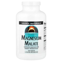 2 X Source Naturals, Magnesium Malate, 360 Tablets (1,250 mg per Tablet)