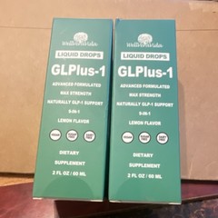 WellVerVida GLPlus-1 Liquid Drops Lemon Vegan Gluten Free Sugar Free lot of two