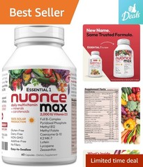 Eco-Friendly Nuonce Max Multivitamin: 2000 IU Vitamin D3 & 60 Natural Capsules