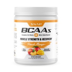 BCAA Powder Peach Mango Post Workout Muscle Strength & Recovery – 30 Servings
