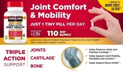 Kirkland Triple Action Joint Health 110 Tablet Compare to Move Free Ultra 4 Pack