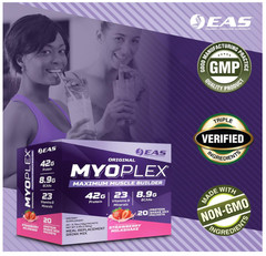 EAS Myoplex Original Strawberry Meal Replacement 42g Protein 20Pk