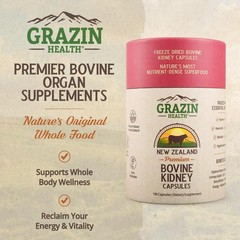 Grass Fed Bovine Kidney Capsules 3000mg