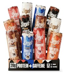 Spylt High Protein Milk – 6 Flavor Variety Pack, Twelve 11oz Cans