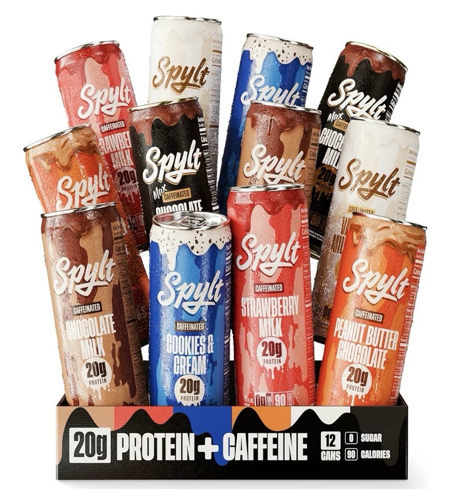Spylt High Protein Milk – 6 Flavor Variety Pack, Twelve 11oz Cans