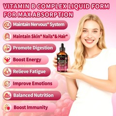 VivoNu Vitamin B Complex Liquid 30 Fl Oz (Pack of 1), 2 1)