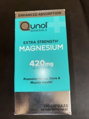 Qunol Extra Strength Magnesium 420 mg, 120 Capsules Sealed 12/27