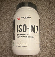 Real Science Athletics ISO-M7 Grass-Fed Whey Protein Isolate Powder 27 oz