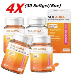 4X SOLAURA Ultra V Collagen Vitamin Blood Orange Extract Skin Care Wellness