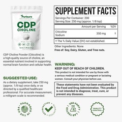CDP Choline Powder 50g – Citicoline Supplement for Focus, Energy & Cognitive Boo
