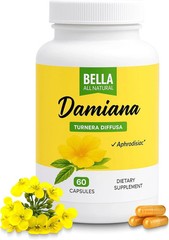 Bella All Natural Damiana Leaves Dietary Supplement,60ct Free shipping