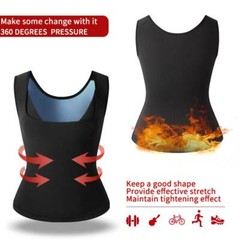 Women Men Sweat Shaper Slimming Polymer Sauna Vest Tank Top Shapewear Weightloss