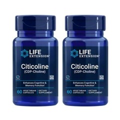Life Extension Citicoline (CDP-Choline) – 60 Vegetarian Capsule 2 Pack