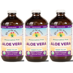 Aloe Vera Juice – Inner Fillet Preservative Free 32 fl. oz Each (Pack of 3)