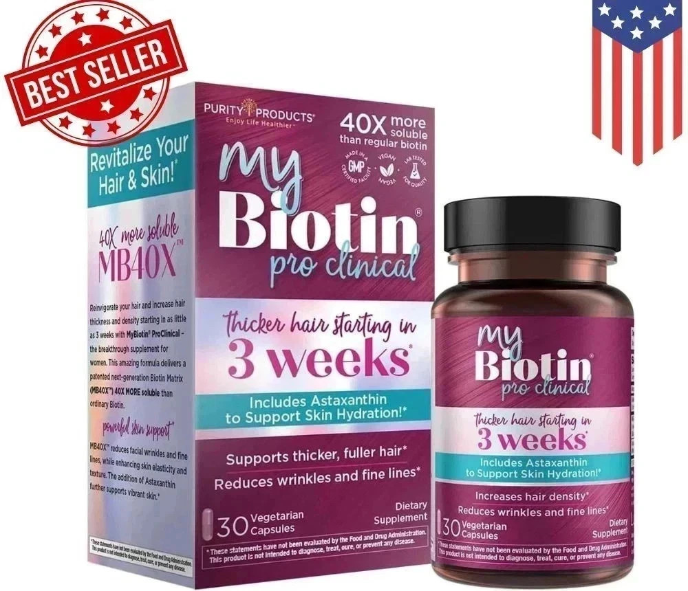 Purity Products My Biotin ProClinical MyBiotin Thicker Hair 30 Capsule