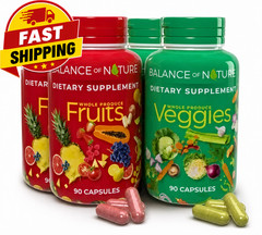 2 Pack, 180 Fruits plus 180 Veggies Whole Food Supplement featuring Superfood
